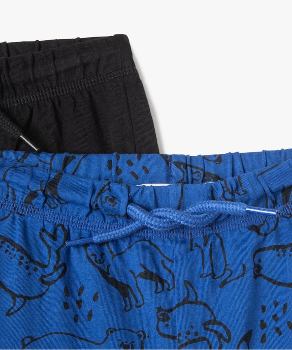 Short bébé garçon en jersey à taille élastiquée (lot de 2) vue2 - GEMO(BEBE DEBT) - GEMO