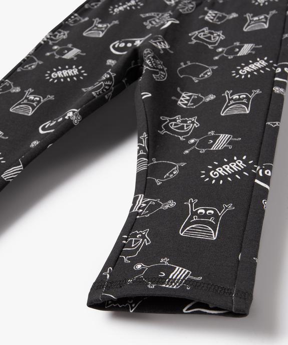 Legging en molleton imprimé bébé garçon vue2 - GEMO(BEBE DEBT) - GEMO