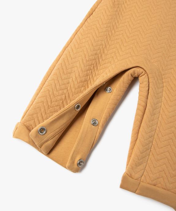 Salopette en molleton texturé et imprimé bébé vue4 - GEMO(BB COUCHE) - GEMO