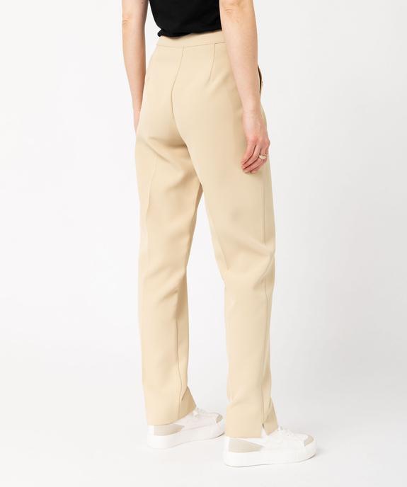 Pantalon avec boutons sur les hanches femme vue3 - GEMO(FEMME PAP) - GEMO