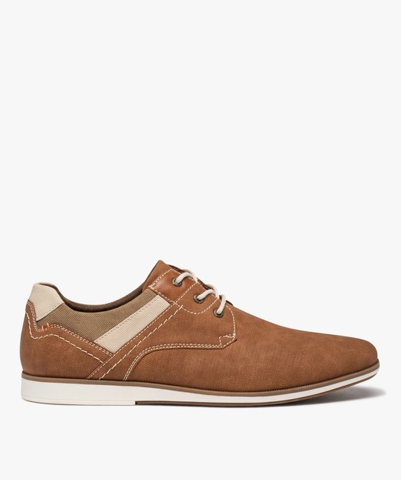 Derbies homme style décontracté avec détails contrastants vue1 - GEMO(URBAIN) - GEMO