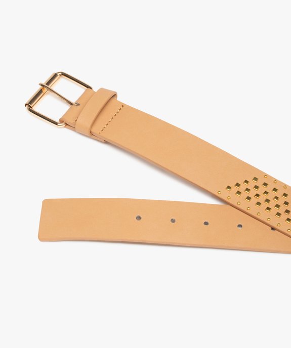 Ceinture femme large à clous dorés vue2 - GEMO (ACCESS) - GEMO