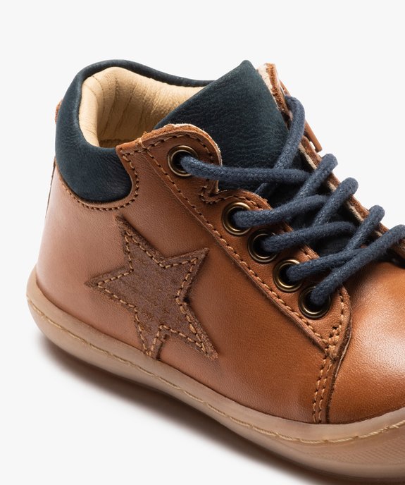 Chaussures premiers pas bébé garçon à lacets et zip – NA! vue6 - NA! - GEMO