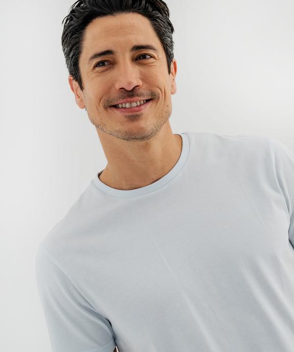 Tee-shirt manches courtes col rond en coton homme vue3 - GEMO 4G HOMME - GEMO