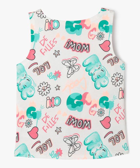 Débardeur imprimé noué à la taille fille vue3 - GEMO (ENFANT) - GEMO