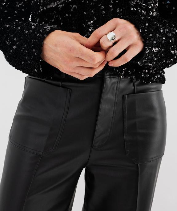 Pantalon flare en cuir imitation femme - GEMO(FEMME PAP) Pantalon flare en cuir imitation femme vue2 - GEMO(FEMME PAP) - GEMO