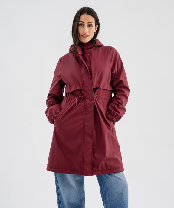 Imperméable à capuche doublé fourrure imitation femme vue1 - GEMO(FEMME PAP) - GEMO