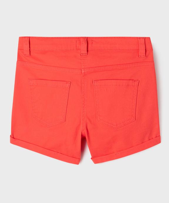 Short en coton stretch avec revers fille vue9 - GEMO (JUNIOR) - GEMO