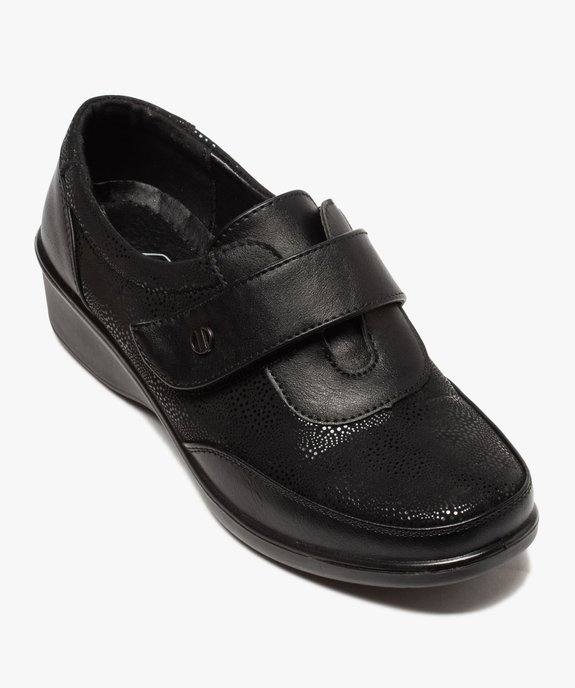 Derbies femme confort à bride scratch et dessus brillant vue5 - GEMO (CONFORT) - GEMO
