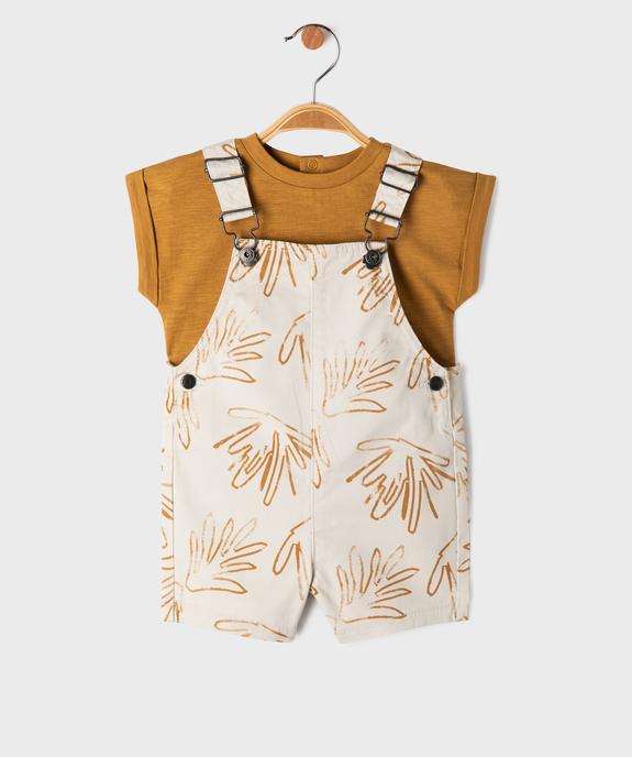 Ensemble 2 pièces bébé garçon - Salopette et tee-shirt vue1 - GEMO(BEBE DEBT) - GEMO