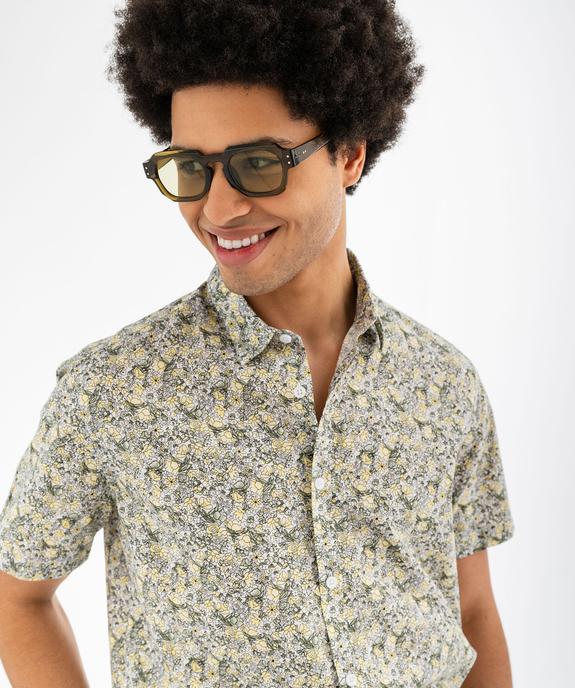 Chemise à manches courtes fleurie homme vue4 - GEMO (HOMME) - GEMO