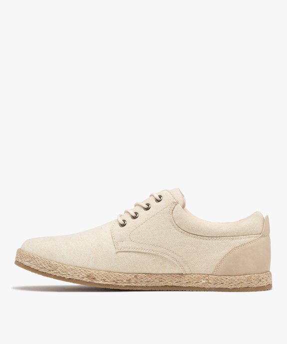 Baskets en toile tige basse avec semelle de corde homme - Lee Cooper vue4 - LEE COOPER - GEMO