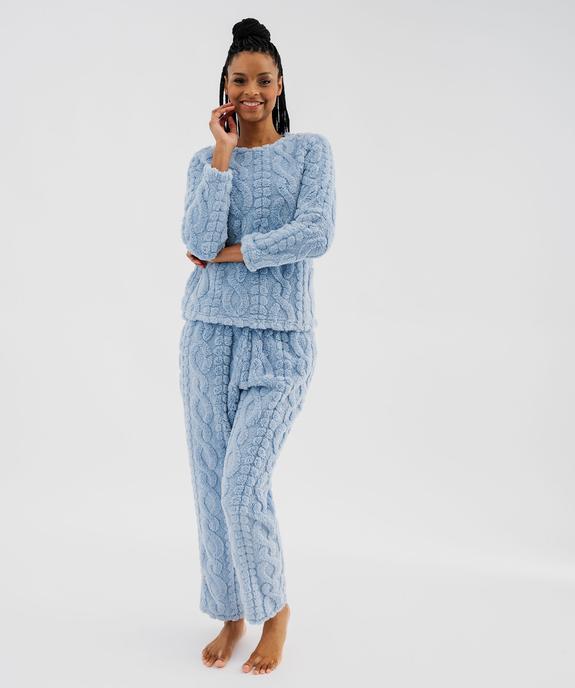 Pyjama chaud en maille douillette femme vue1 - GEMO(HOMWR FEM) - GEMO