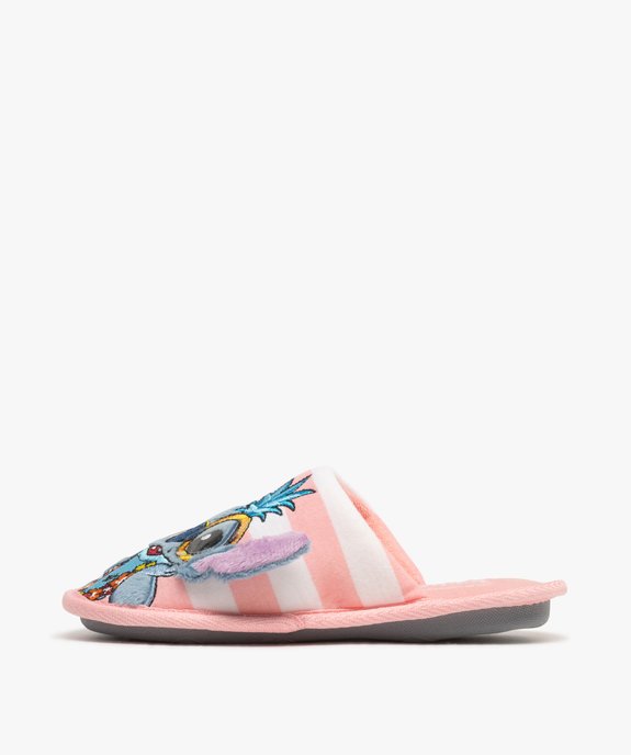 Chaussons mules plates en textile motif en relief fille - Stitch vue3 - LILO & STITCH - GEMO