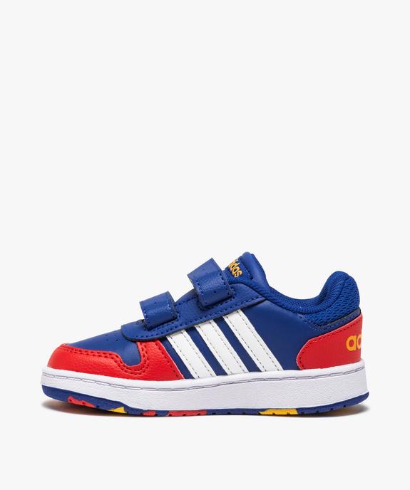 Baskets garçon multicolores à scratch – Adidas Hoops 2.0 vue3 - ADIDAS - GEMO