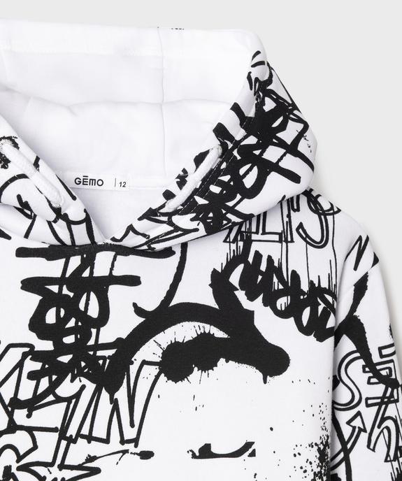 Sweat à capuche avec intérieur molletonné garçon vue2 - GEMO (JUNIOR) - GEMO