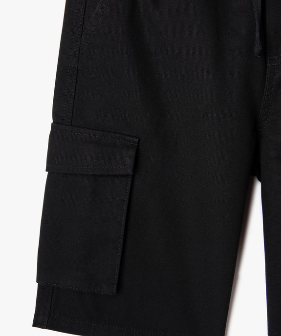 Bermuda cargo regular en coton avec taille ajustable garçon vue2 - GEMO (JUNIOR) - GEMO