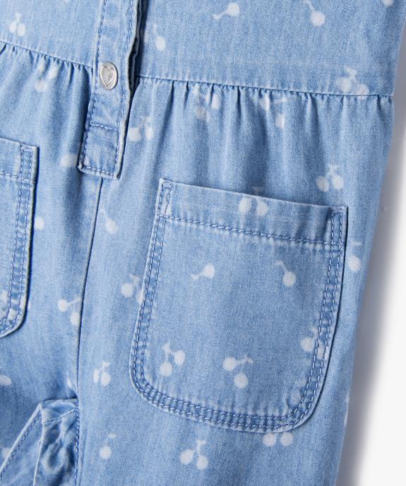 Combinaison à manches courtes avec motifs cerises bébé fille vue3 - GEMO 4G BEBE - GEMO