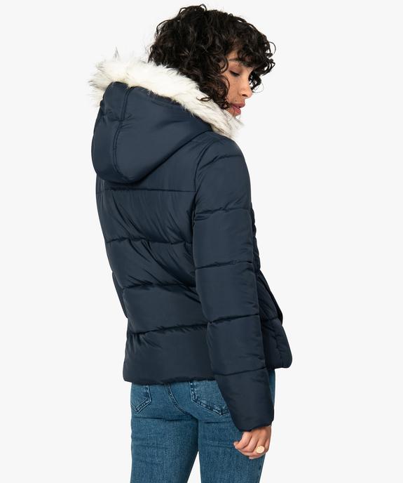 Doudoune femme à capuche duveteuse vue3 - GEMO(FEMME PAP) - GEMO