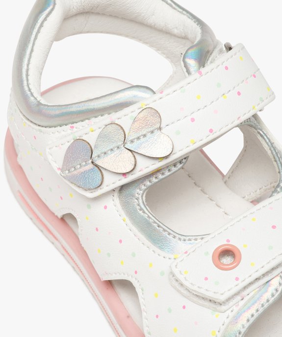 Sandales bébé fille à brides scratch imprimées vue6 - GEMO(BEBE DEBT) - GEMO