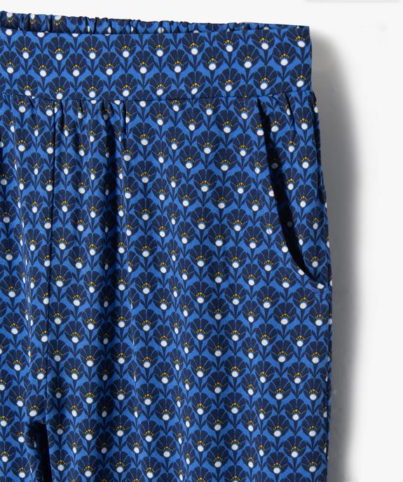 Pantalon fluide imprimé fille vue2 - GEMO (ENFANT) - GEMO
