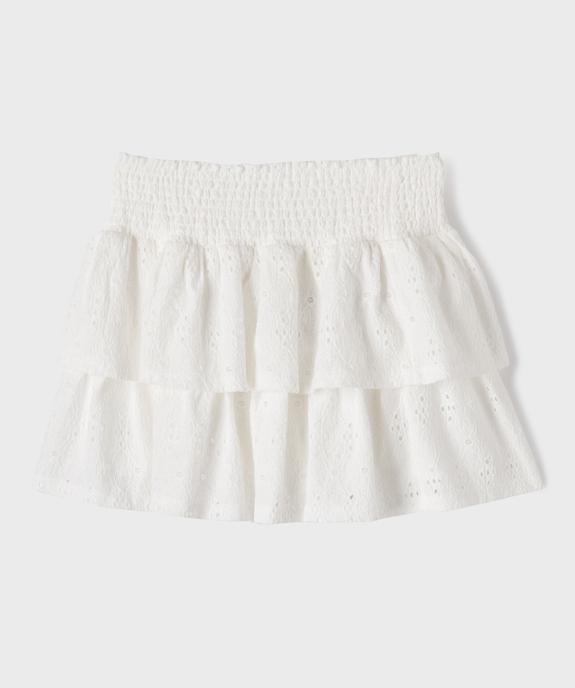 Jupe à volants avec doublure short invisible fille vue3 - GEMO (JUNIOR) - GEMO