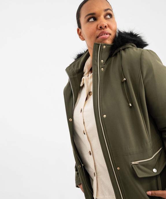 Manteau à capuche fantaisie femme grande taille vue7 - GEMO (G TAILLE) - GEMO