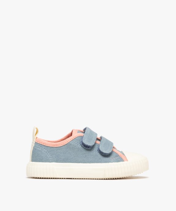 Baskets basses en toile denim et à scratch fille vue1 - LOVELY WINGS GEMO FOR GOOD - GEMO