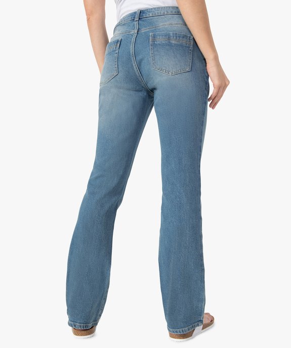 Jean de grossesse coupe bootcut avec bandeau en jersey vue3 - GEMO (MATER) - GEMO