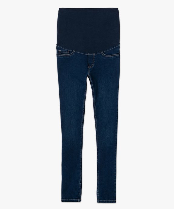 Jean de grossesse coupe slim avec bandeau stretch taille haute vue4 - GEMO (MATER) - GEMO