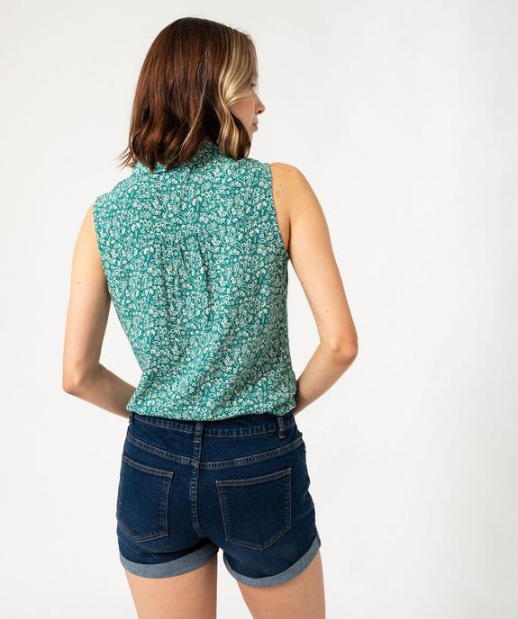 Chemise sans manches imprimée avec nœud dans le bas femme vue6 - GEMO 4G FEMME - GEMO
