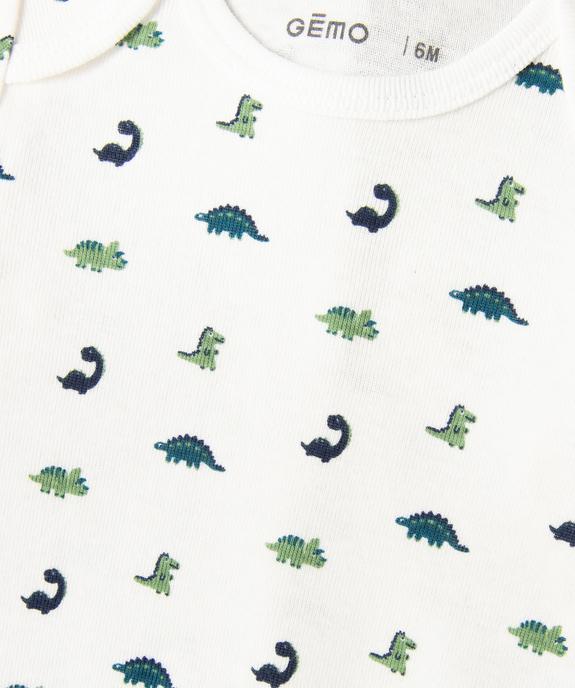 Body à manches longues et col US en coton biologique bébé  (lot de 3) vue3 - GEMO 4G BEBE - GEMO