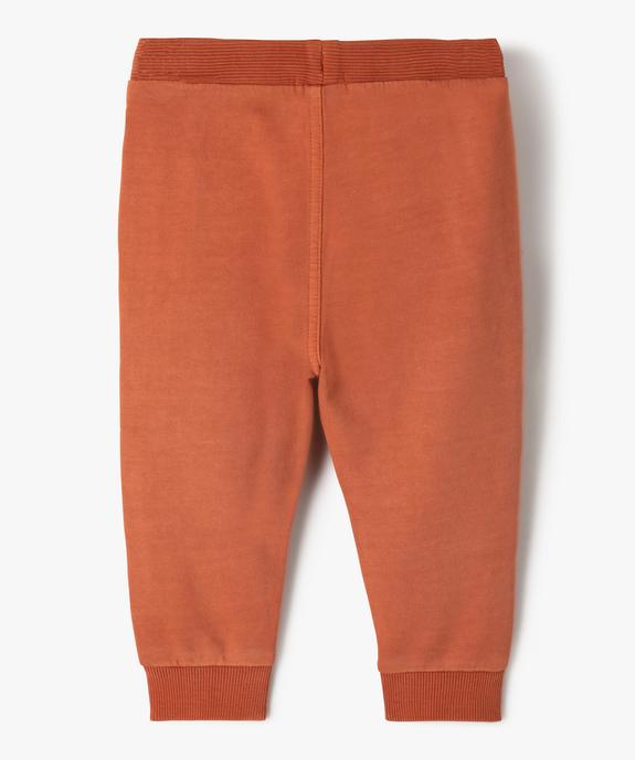 Pantalon de jogging bébé avec jeu de textures vue3 - GEMO(BEBE DEBT) - GEMO
