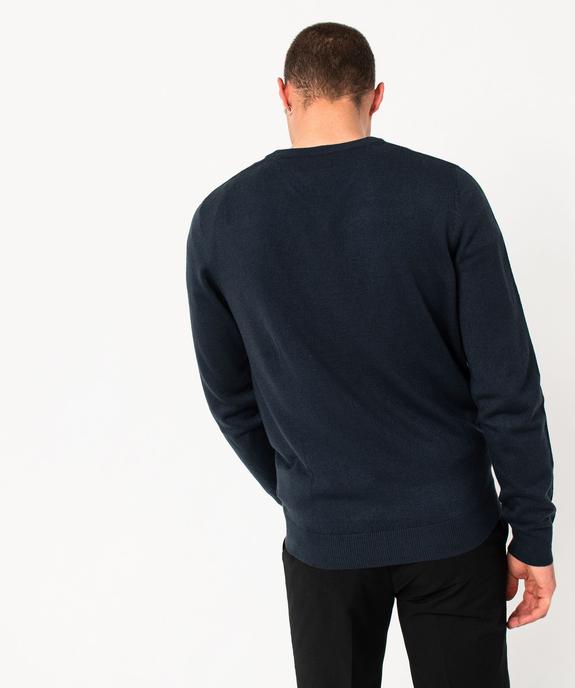 Pull léger à col V en maille fine homme vue3 - GEMO (HOMME) - GEMO