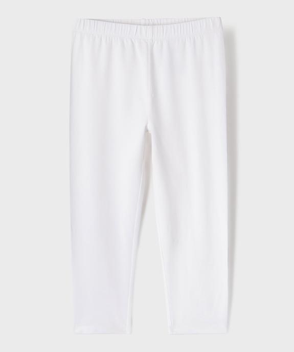 Legging court corsaire en jersey extensible fille vue1 - GEMO 4G FILLE - GEMO