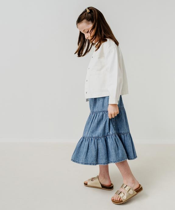 Veste fille en twill de coton brodée fille vue7 - GEMO (ENFANT) - GEMO