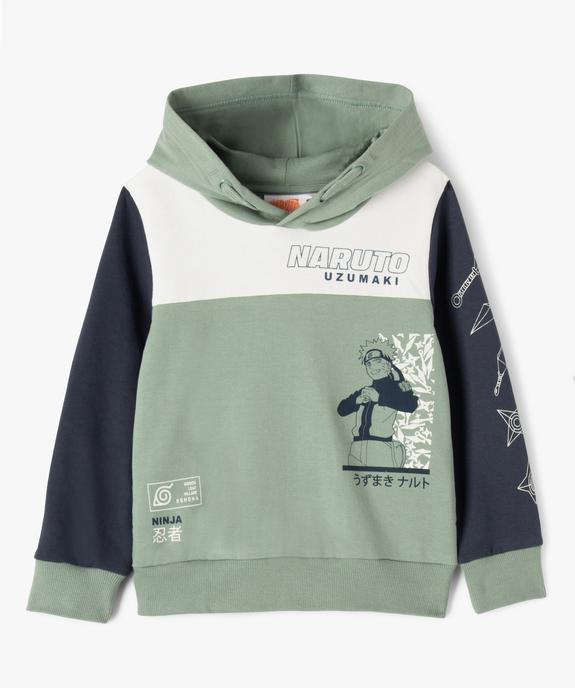 Sweat à capuche à motif manga garçon - Naruto vue1 - NARUTO - GEMO