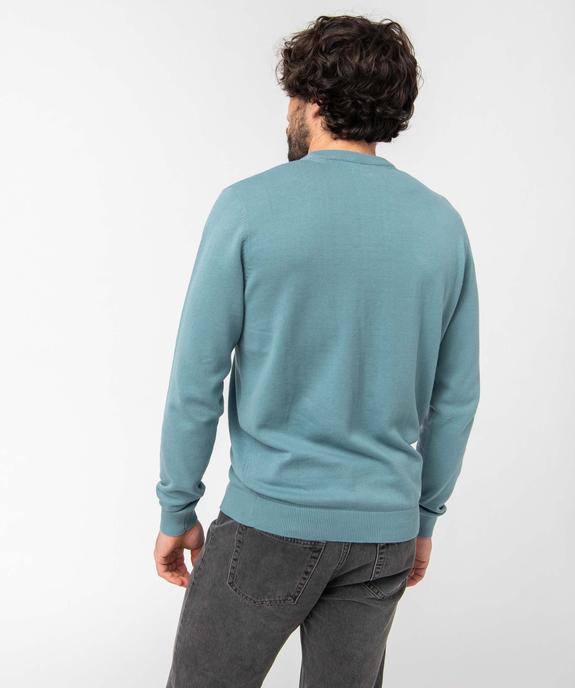 Pull à col rond en coton homme vue3 - GEMO (HOMME) - GEMO