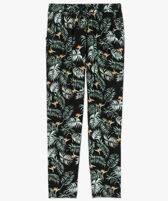 Pantalon femme imprimé avec taille élastiquée vue4 - GEMO(FEMME PAP) - GEMO