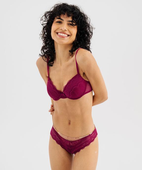 Soutien-gorge corbeille en dentelle à armatures vue3 - GEMO(HOMWR FEM) - GEMO