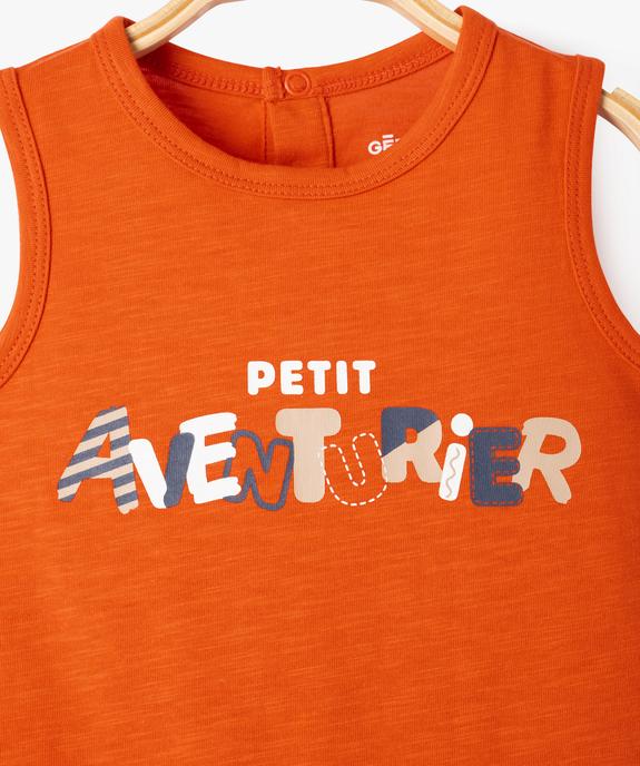 Combishort avec inscription bébé garçon vue2 - GEMO(BEBE DEBT) - GEMO