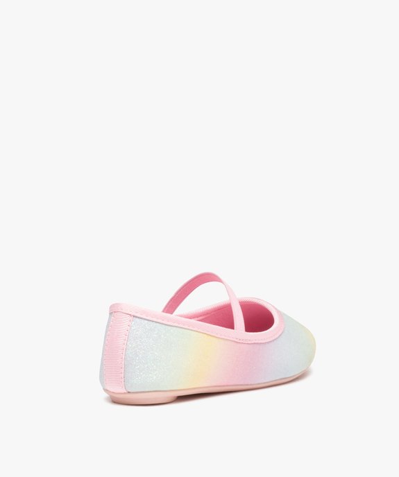 Ballerines fille irisées et pailletées à bride élastique vue4 - GEMO (ENFANT) - GEMO