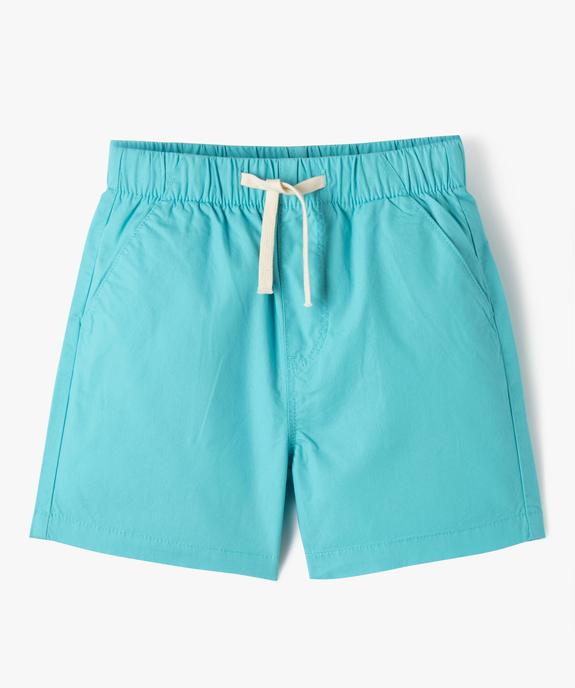 Bermuda en coton léger à taille élastique garçon vue1 - GEMO (ENFANT) - GEMO