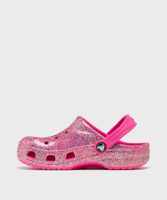 Sabots souples pailletés dessus perforé fille - Crocs vue3 - CROCS - GEMO