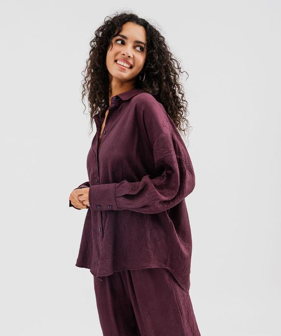 Chemise en satin froissé femme vue2 - GEMO(FEMME PAP) - GEMO