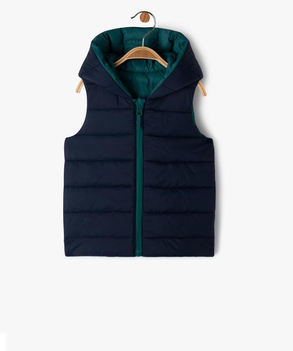 Doudoune sans manches réversible à capuche bébé garçon vue2 - GEMO 4G BEBE - GEMO