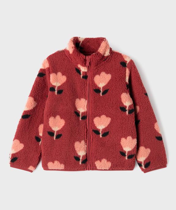 Sweat zippé à col montant en sherpa fille vue1 - GEMO (ENFANT) - GEMO