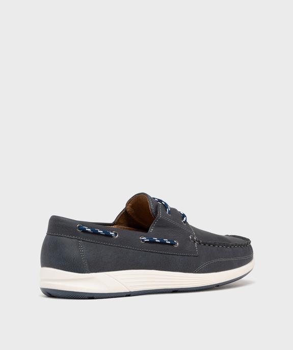Chaussures bateau à lacets et semelle intérieure cuir vue4 - URBAN STEPS - GEMO