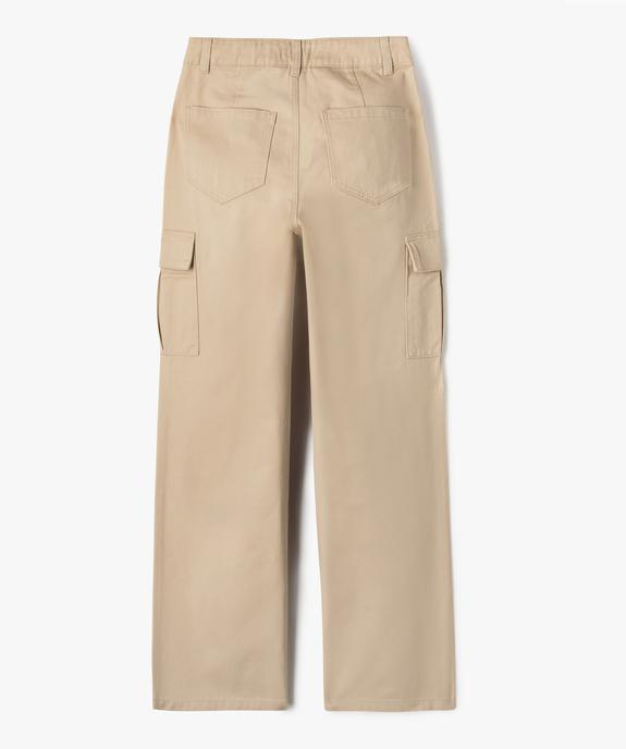 Pantalon cargo coupe straight à taille ajustable fille vue3 - GEMO 4G FILLE - GEMO