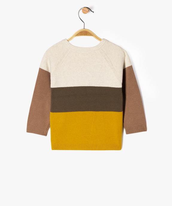 Pull en coton 4 couleurs bébé garçon vue4 - GEMO(BEBE DEBT) - GEMO
